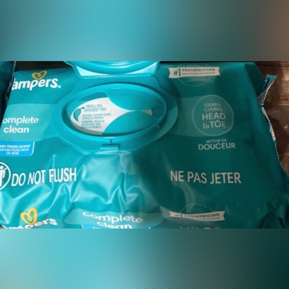 320 Pampers Complete Clean Baby Wipes In 4 Pop Top Packages Of 80 Wipes Each! - Picture 4 of 5